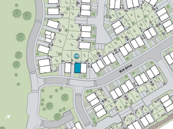 Floor plan 3 bedroom house - artist's impression subject to change